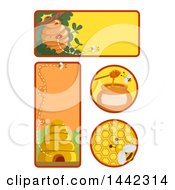 Poster, Art Print Of Bee Icons And Label Design Elements