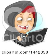 Poster, Art Print Of Naughty Red Haired Caucasian Boy Bullying Or Hacking Online