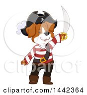 Poster, Art Print Of Pirate Dog Holding Up A Sword