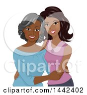 Poster, Art Print Of Happy Senior Black Woman Posing With Her Daughter