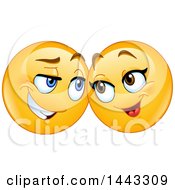 Poster, Art Print Of Yellow Emoji Smiley Face Emoticon Face Couple