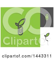 Poster, Art Print Of Paperclip And Leaf Designs