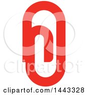 Clipart Of A Red Paperclip Royalty Free Vector Illustration by elena