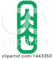 Clipart Of A Green Evergreen Fir Tree Royalty Free Vector Illustration