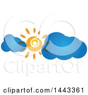 Poster, Art Print Of Sun Shining With Blue Clouds
