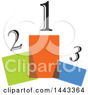 Poster, Art Print Of Numbers Over Colorful Podiums