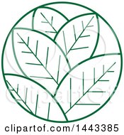 Poster, Art Print Of Green Leaves Logo Design