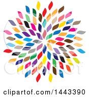 Clipart Of A Cluster Of Colorful Petals Royalty Free Vector Illustration