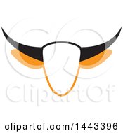 Clipart Of A Texas Longhorn Steer Cow Head Royalty Free Vector Illustration