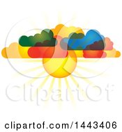 Poster, Art Print Of Sun Shining Through Colorful Clouds