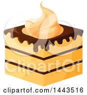Poster, Art Print Of Layered Cake With Chocolate And Whipped Cream