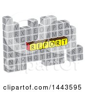 Poster, Art Print Of Highlighted Word Report In Alphabet Letter Blocks