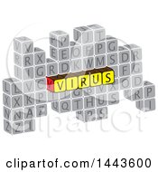 Poster, Art Print Of Highlighted Word Virus In Alphabet Letter Blocks