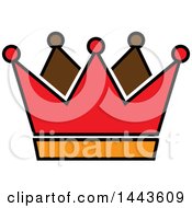 Clipart Of A Red Crown Royalty Free Vector Illustration