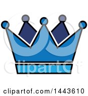 Clipart Of A Blue Crown Royalty Free Vector Illustration