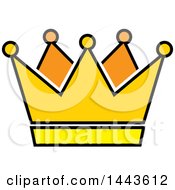 Clipart Of A Yellow Crown Royalty Free Vector Illustration