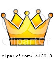 Clipart Of A Golden Crown Royalty Free Vector Illustration