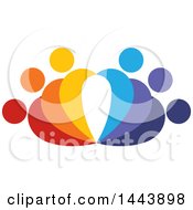 Clipart Of A Group Of Colorful People Royalty Free Vector Illustration