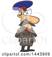 Poster, Art Print Of Cartoon Man Joseph Stalin Standing With His Hands Behind His Back