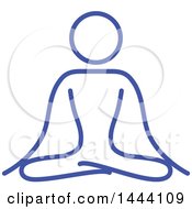 Blue Meditating Person