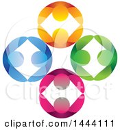 Clipart Of A Gears Of Colorful Dancing Couples Royalty Free Vector Illustration