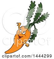 Clipart Of A Cartoon Carrot Character Mascot Royalty Free Vector Illustration by dero