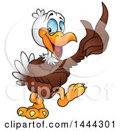 Poster, Art Print Of Cartoon Bald Eagle Holding Up A Feather
