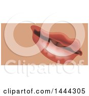 Clipart Of A Womans Mouth Royalty Free Vector Illustration by dero