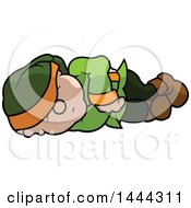 Poster, Art Print Of Cartoon Dwarf Sleeping On His Side