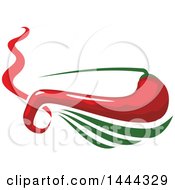 Clipart Of A Mexican Chili Pepper And Text Royalty Free Vector Illustration