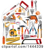 Poster, Art Print Of House Formed Of Tools