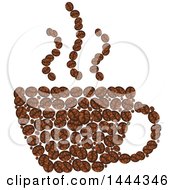 Poster, Art Print Of Cup Formed Of Coffee Beans