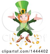 Poster, Art Print Of St Patricks Day Leprechaun Dropping Coins