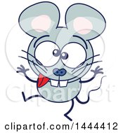 Poster, Art Print Of Cartoon Silly Mouse Mascot Character Making A Funny Face