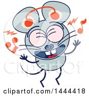 Poster, Art Print Of Cartoon Singing Mouse Mascot Character