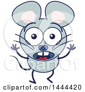 Poster, Art Print Of Cartoon Surprised Mouse Mascot Character