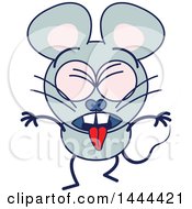 Cartoon Vomiting Mouse Mascot Character