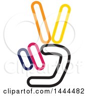 Poster, Art Print Of Hand Holding Up Two Fingers