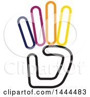 Poster, Art Print Of Hand Holding Up Four Fingers