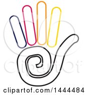 Clipart Of A Hand Holding Up Five Fingers Royalty Free Vector Illustration
