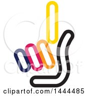 Clipart Of A Hand Holding Up One Finger Royalty Free Vector Illustration