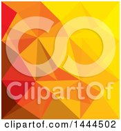 Clipart Of A Yellow And Orange Geometric Background Royalty Free Vector Illustration