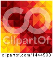 Poster, Art Print Of Yellow Red And Orange Geometric Background