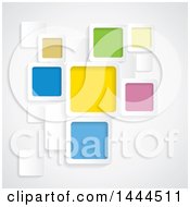Poster, Art Print Of Background Of Colorful Tiles On Gray