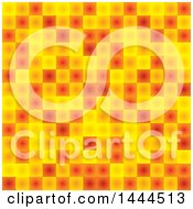 Clipart Of A Red Yellow And Orange Tile Background Royalty Free Vector Illustration