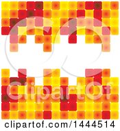 Clipart Of A Red Yellow And Orange Tile Background Royalty Free Vector Illustration
