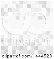 Clipart Of A Background Of Grayscale Pixels Royalty Free Vector Illustration