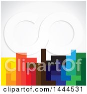 Clipart Of A Background Of Abstract Colorful Sections Over Shading Royalty Free Vector Illustration by ColorMagic
