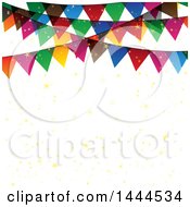 Poster, Art Print Of Background Of Stars And Colorful Party Bunting Banners