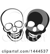 Poster, Art Print Of Black And White Laughing Skulls